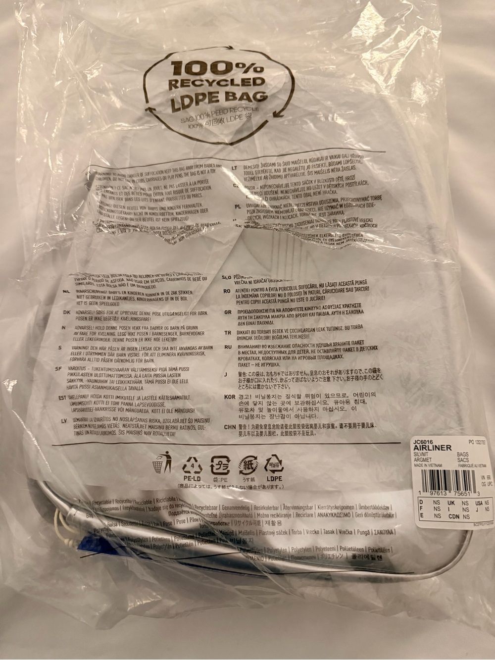 adidas Originals Airline bag in silver metallic - Picture 2 of 5